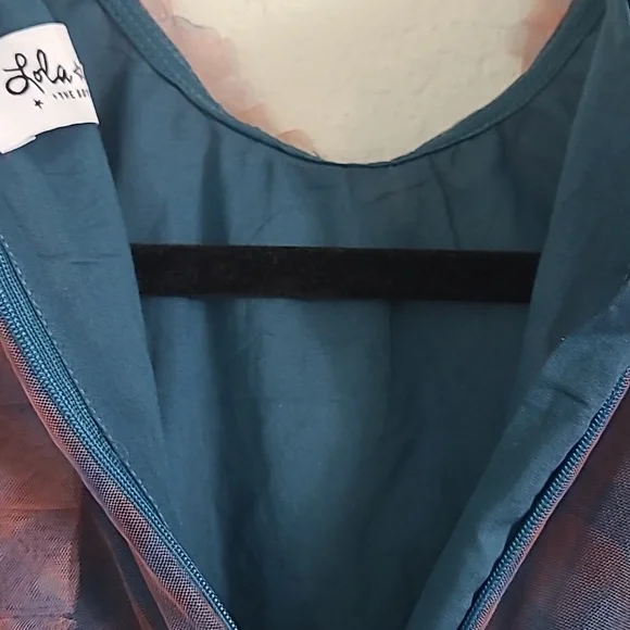 Lola + The Boys Pink and Blue Ruffle Dress Size 6 - Picture 7 of 10